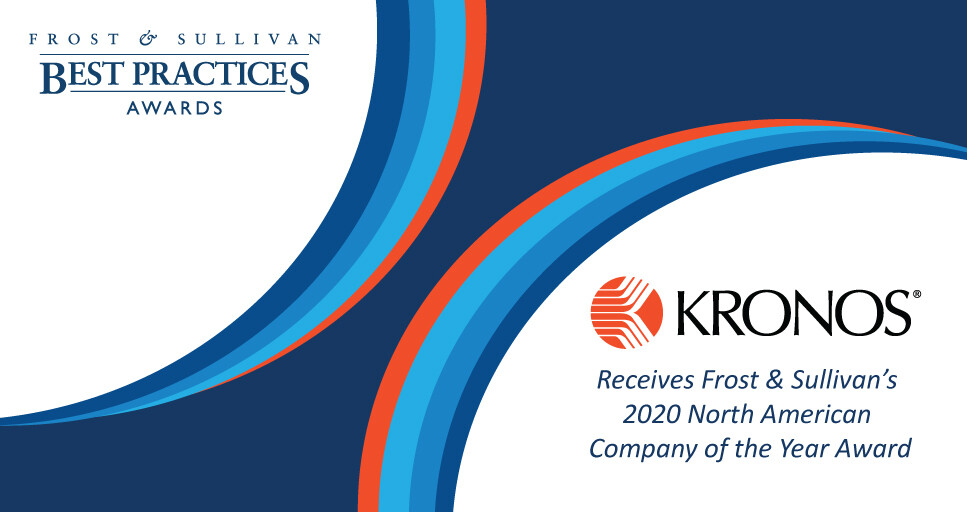 Kronos Applauded by Frost & Sullivan for Its Flagship Human Capital Management Solution, Workforce Dimensions™