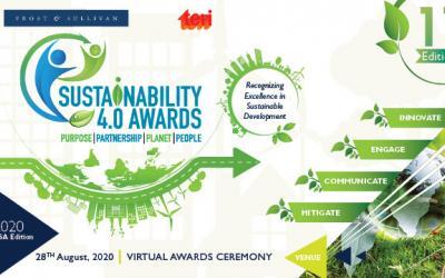 Frost & Sullivan and TERI’s Sustainability 4.0 Awards 2020 Honored Companies Excelling in Incorporating Sustainability Practices into their Business Strategy
